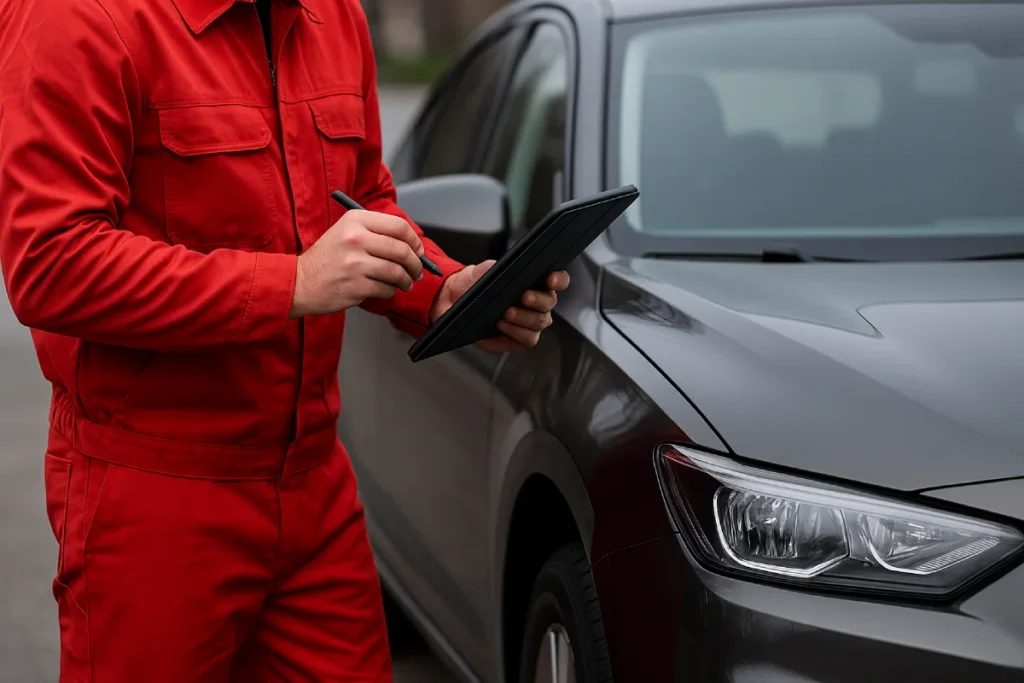Bogdan Michalec analizuje usterki pojazdu przed rozmową o cenie