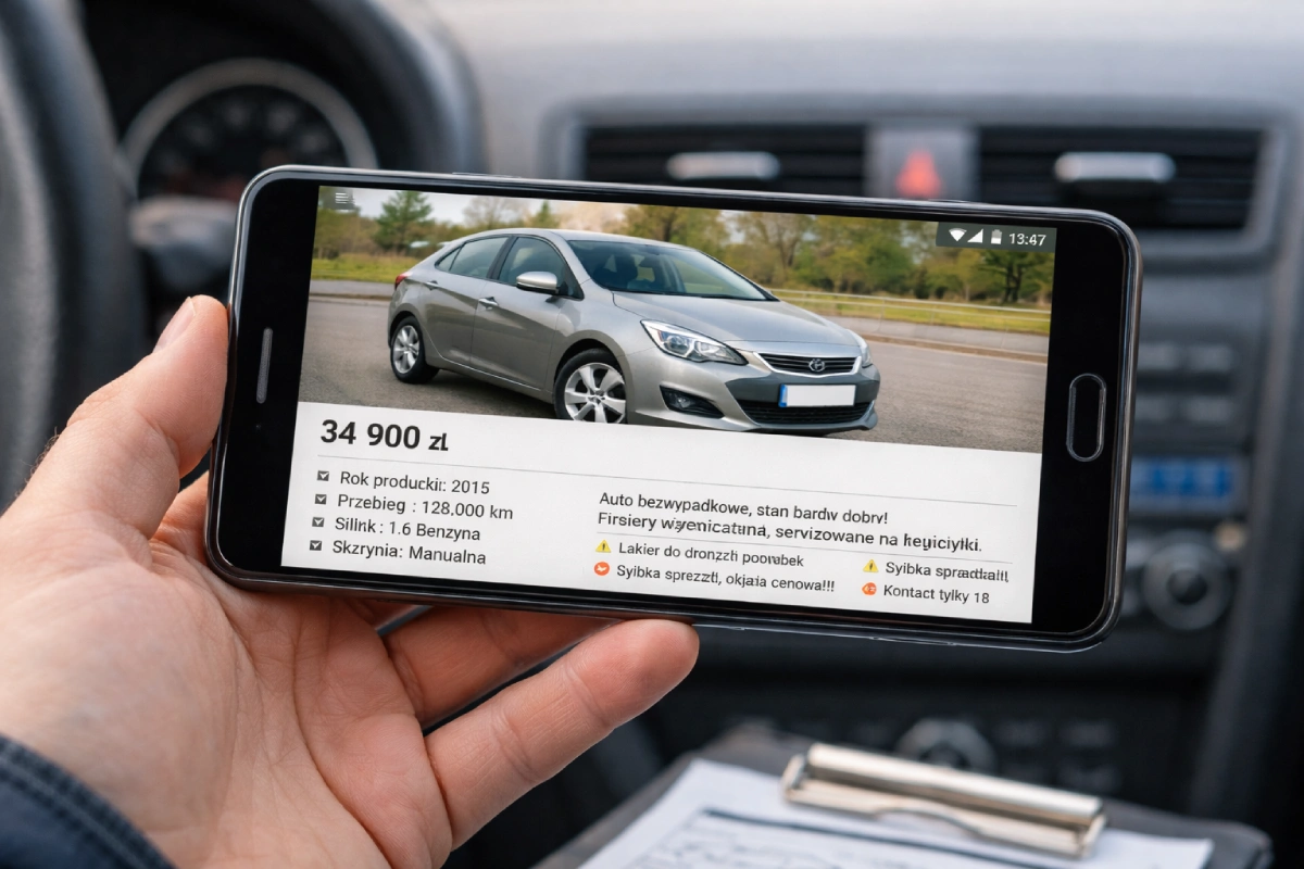 Analiza ogłoszenia samochodu przed zakupem